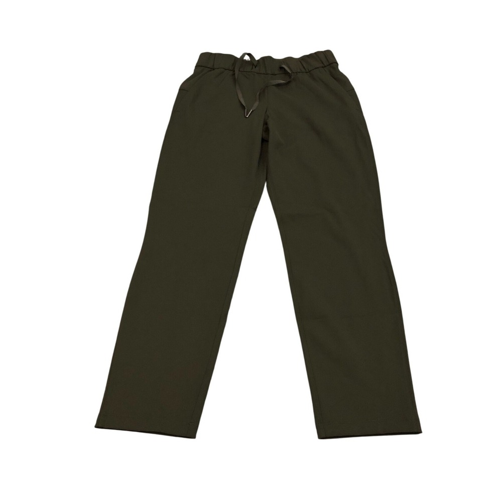 Lululemon On The Fly Pant Womens 4 Dark Olive Green 7/8 Length Jogger W5BPNS